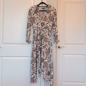 Banana republic paisley midi dress- worn once!